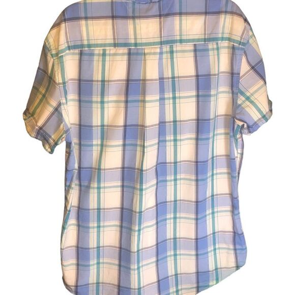 Tommy Hilfiger Blue & Yellow S/S Button Down preppy prep school Shirt Size XL - Picture 4 of 6